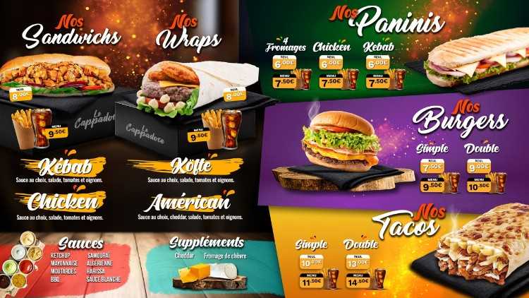 Menu board